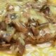 Ceafa de porc cu ciuperci si smântâna 豚肩ロースのサワークリームときのこあえ